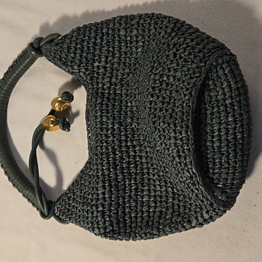 NWT Madewell The Camren Mini Bag Woven Green - Picture 4 of 4